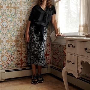 Madewell Drawstring Midi Slip Skirt